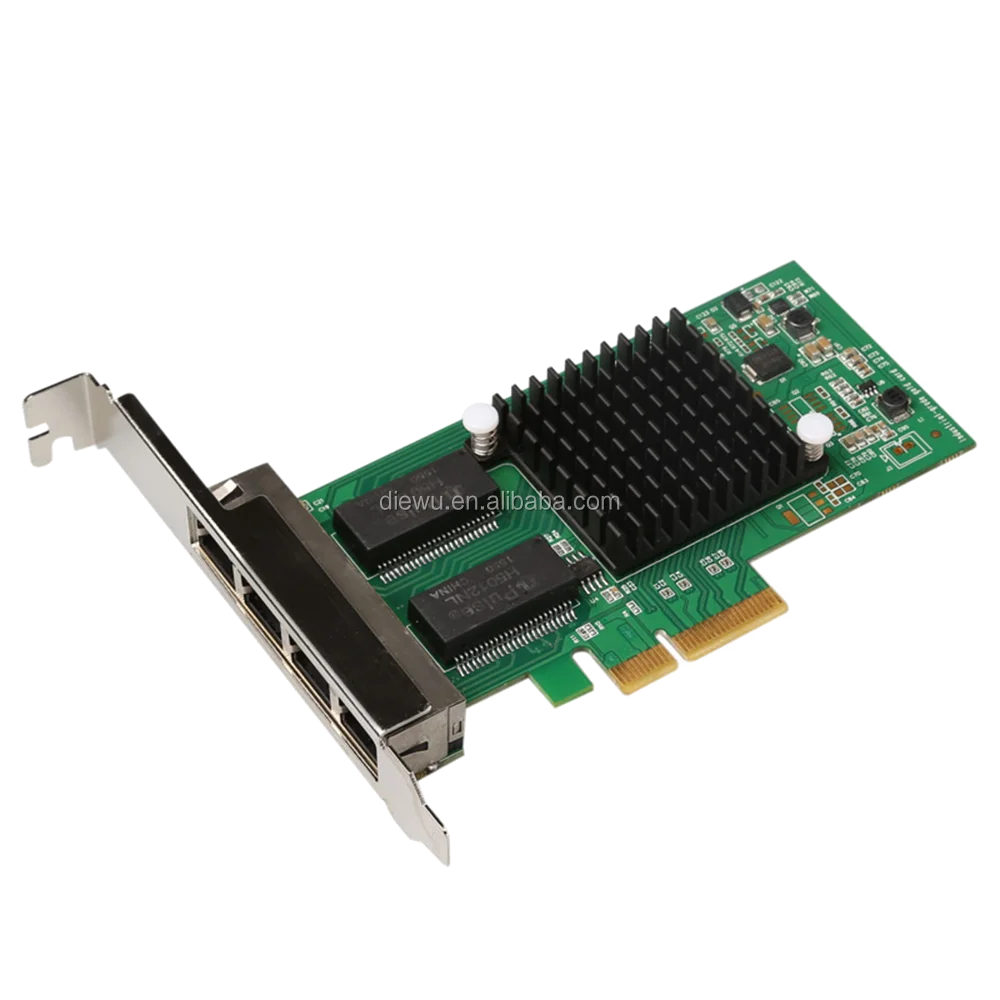 

4-портовая RJ45 10/100/1000 Мбит/с многопортовая сетевая карта Lan Card Intel I350 PCI-E LAN-карта для сервера