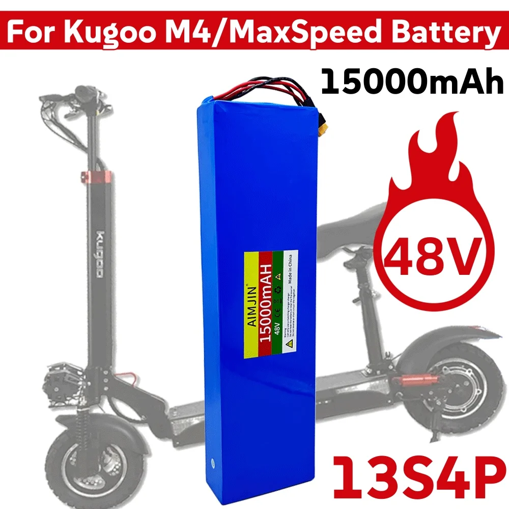 

Lithium ion Battery Pack 18650 (48V, 15Ah) High Capacity 15000mah For Electric Scooter Kugoo M4/M4Pro/MaxSpeed