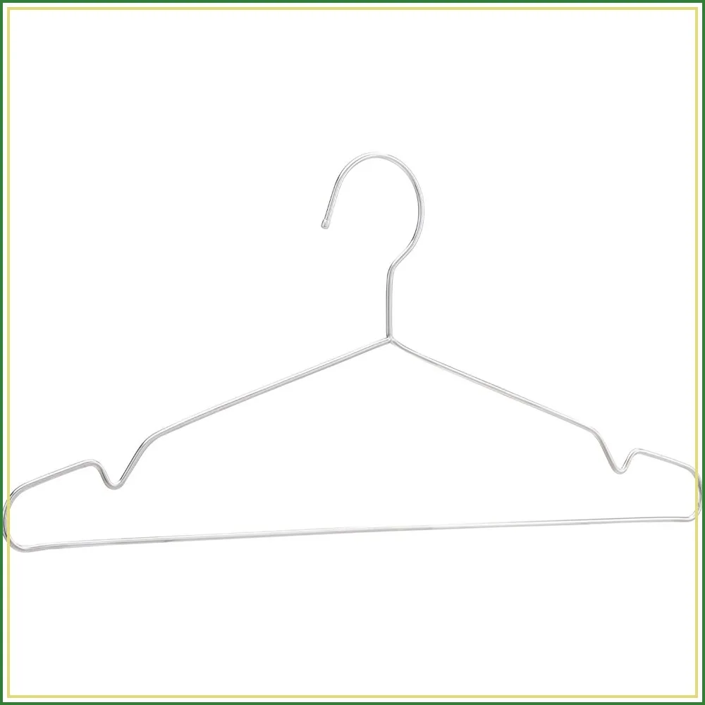 Stainless Steel Clothes Hangers 50-Pack for Shirts, Suits, Dresses, Jackets, Silver