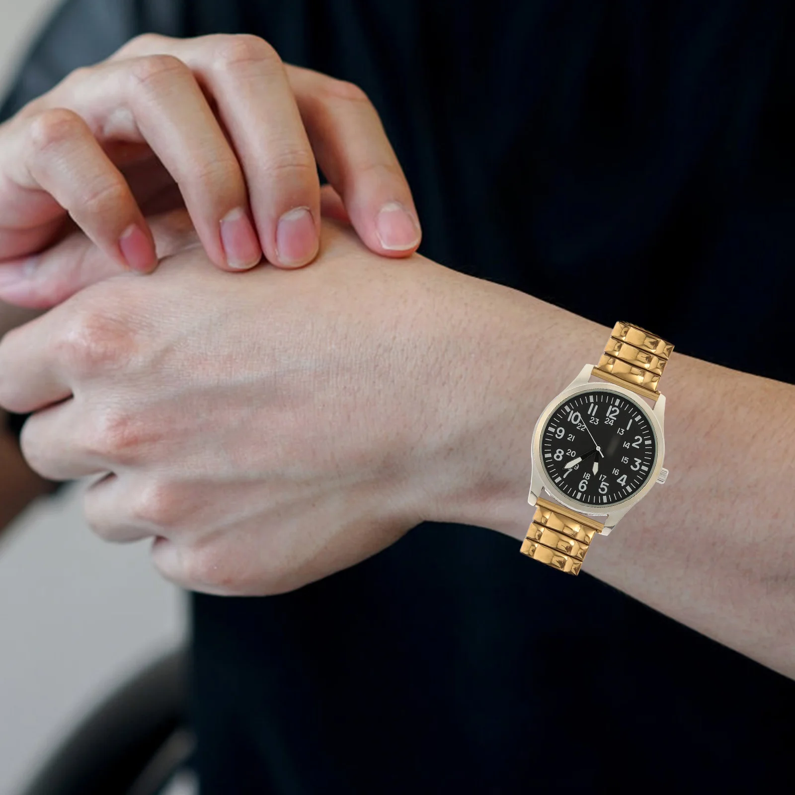 

Premium Stainless Steel Strap for Watch Men's Comfort Fit Elastic Band Silver Tone Scratch Resistant Replacement Strap Everyday