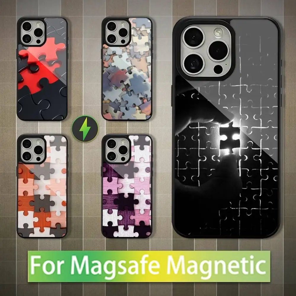 

Interesting Puzzle Phone Case For iPhone 16,15,14,13,12,11,Pro,Max,Plus,Mini,Magsafe,Magnetic Wireless Charging Case