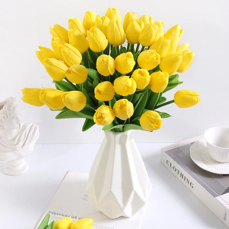 5/10 Stück 29 cm Tulpen-Kunstblumenstrauß, PE-Schaum, gefälschte Blumen für Hochzeitszeremonie, Dekoration, Outdoor, Garten, Zuhause, Raumdekoration – Detail 9