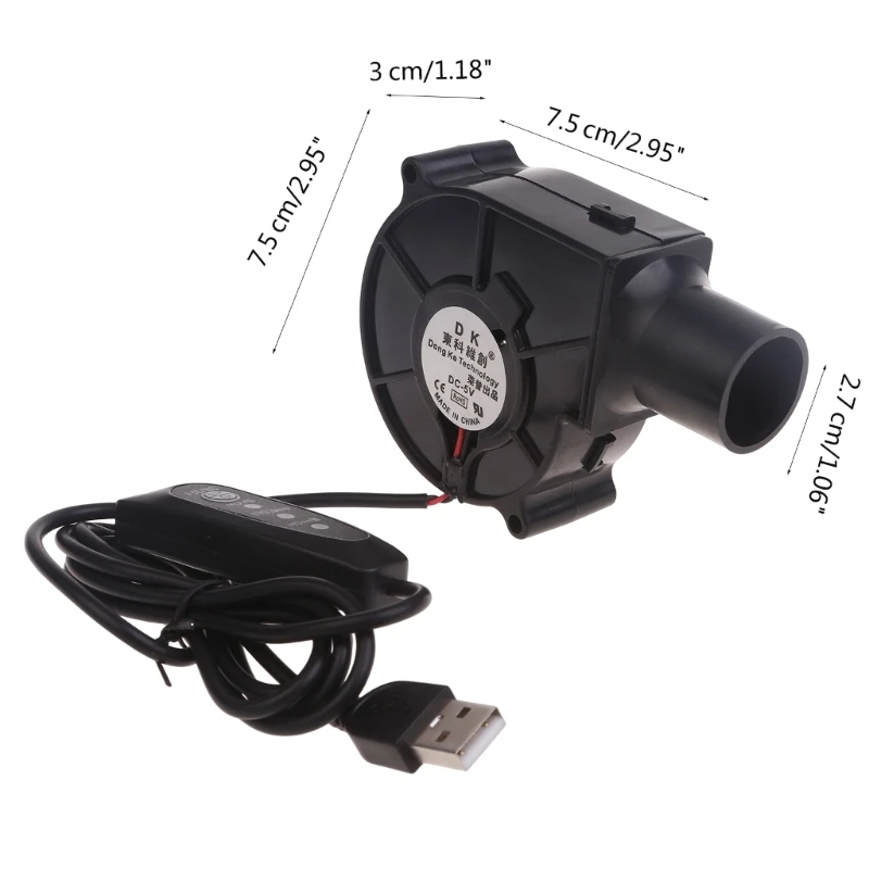 Powerful 7530 Blower Fan Keep Flames Burning USB Blower Fan for Grilling, Wood-Burning Stoves,and Charcoal Furnaces