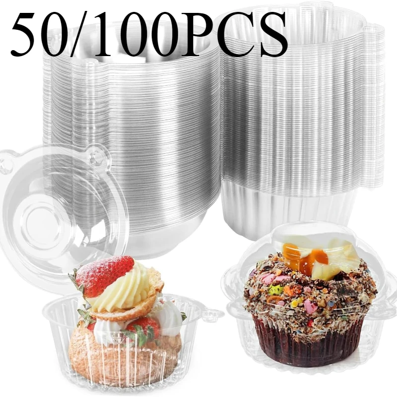 50/100 Uds caja de pastel cabeza de gato magdalenas queso sándwich contenedor desechable fiesta Picnics Navidad caja de pastel de Halloween