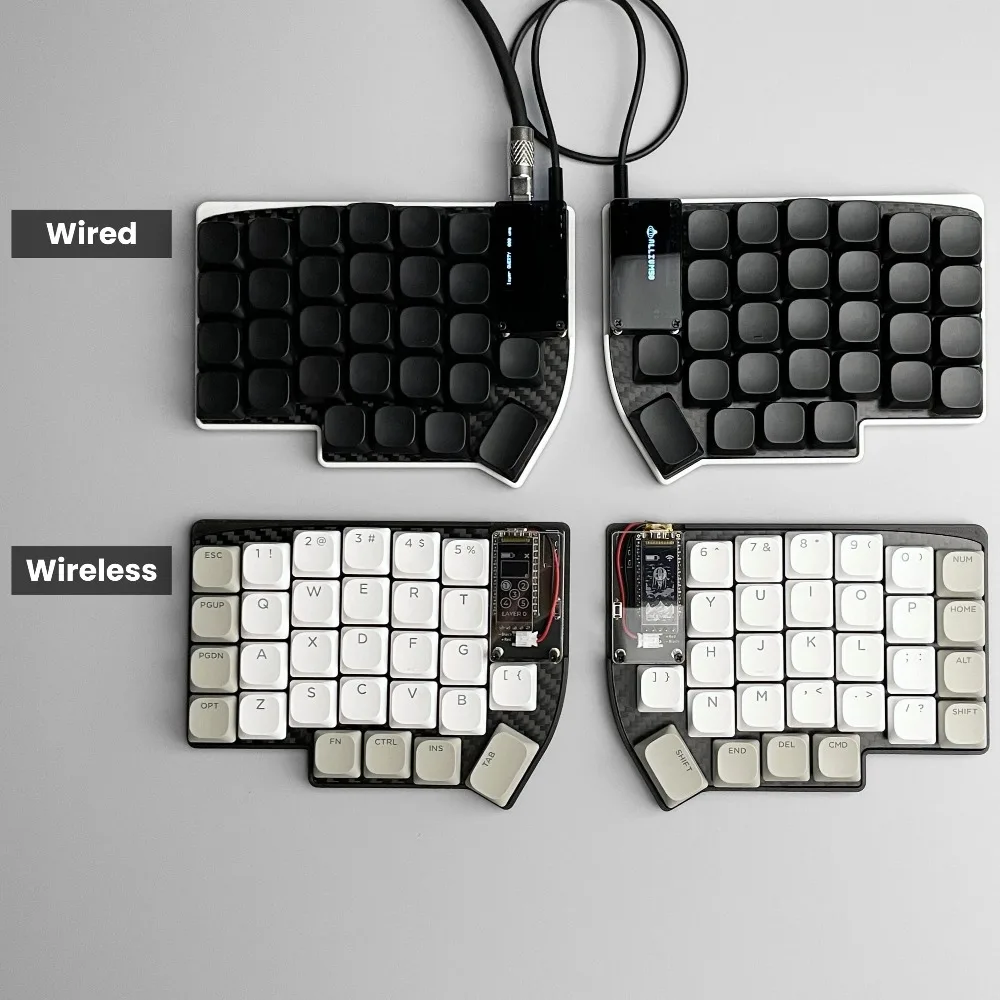 Lily58 Low Profile Split Keyboard Custom Bluetooth Wired Hot Swap Split Keyboard Ergonomics 3D Case Gateron Low Profile Switch