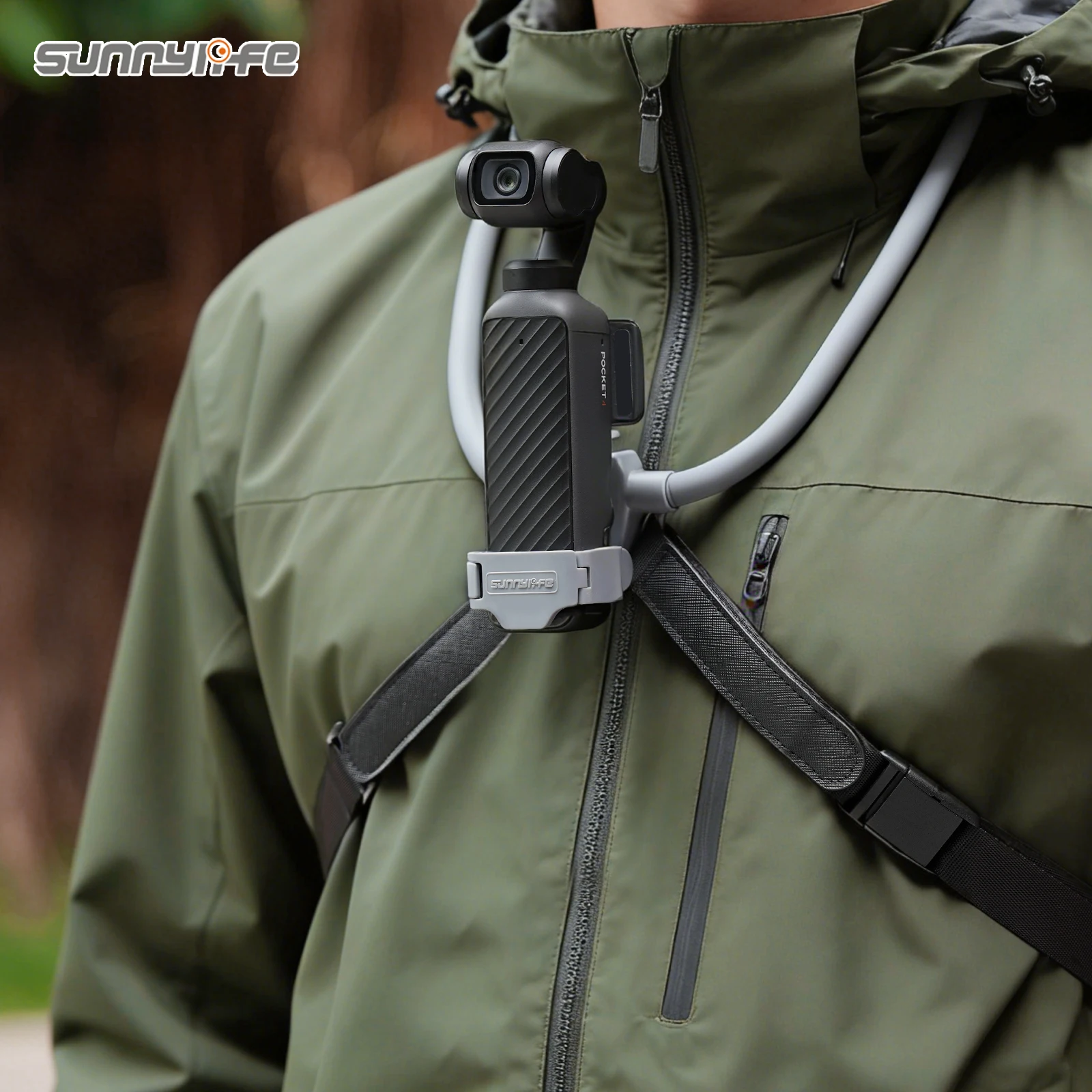 

For DJI Osmo Pocket 4 Pocket 3 Adjustable POV Neck Mount Hand Free Video Vlog Neck Selfie Holder with Body Strap Accessories