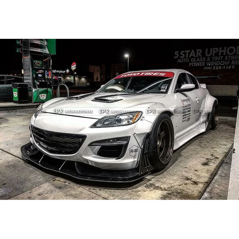 For Mazda RX-8 Rocket Bunny Wide Body Full Kit (Front & Rear Wheel Arches, Side Skirts, Spoiler)