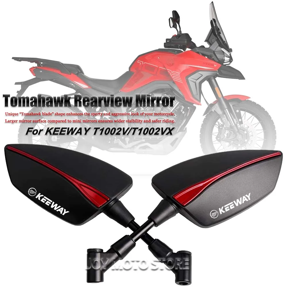 For Keeway MBP T1002V T1002VX Universal CNC Aluminum Tomahawk Rearview Mirrors 8mm 10mm Motorcycle Side Mirrors