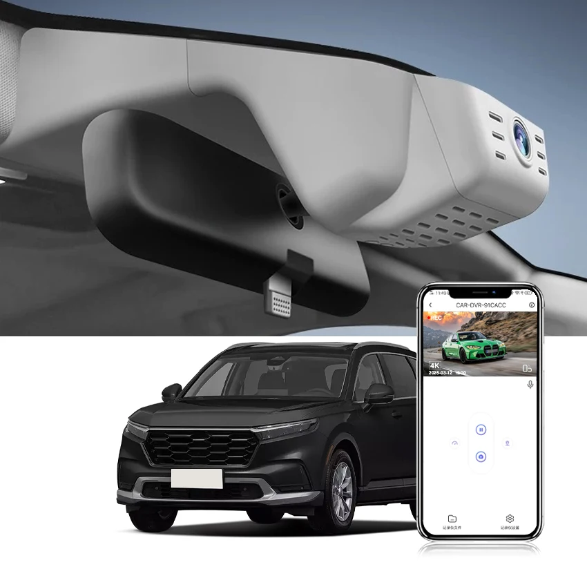 

4K Dash Cam for Honda CR-V CRV Hybrid 6th Gen 2023-2026, Original Style DVR Camera with Night Vision, Loop Recording