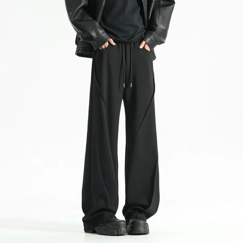 Black Casual Pants Men Oversized Wide Leg Pants Men Grey Sweatpants Streetwear Loose Joggers Sports Pants Mens Trousers M-2XL