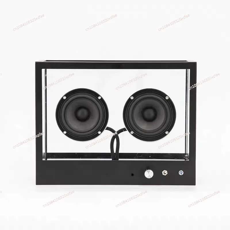 Modern Creative Home Decor - Transparent Acrylic & Metal Bluetooth Speaker with Subwoofer Function