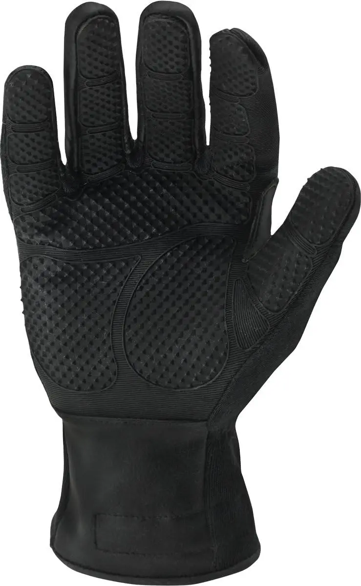 Heavy-Duty Heat-Resistant Gloves, Silicone Palm, Rated to 600°F (315°C), Aramid Fiber Liner and Shell, 1 Pair, Black