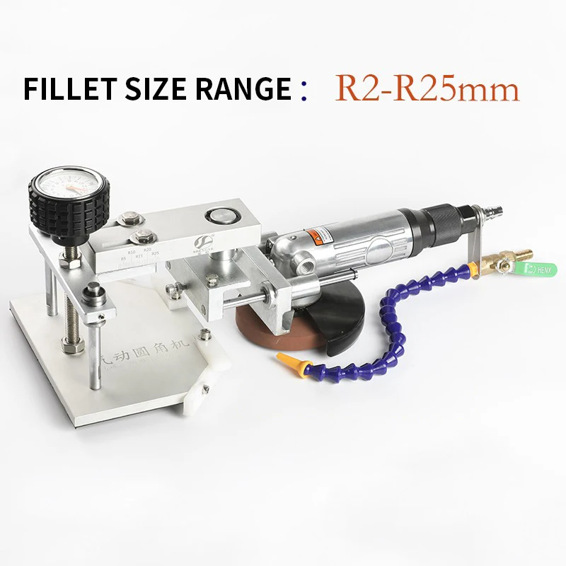 Pneumatic glass chamfering machine R2-R50MM small angle grinder, fillet right angle grinder, ceramic tile and stone fillet