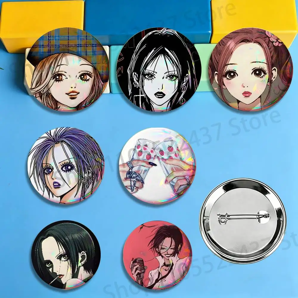 

NANA Anime Osaki Komatsu Round Enamel Pins Cartoon Brooches Stylish Ornament Badge for Backpack Accessorys Gifts
