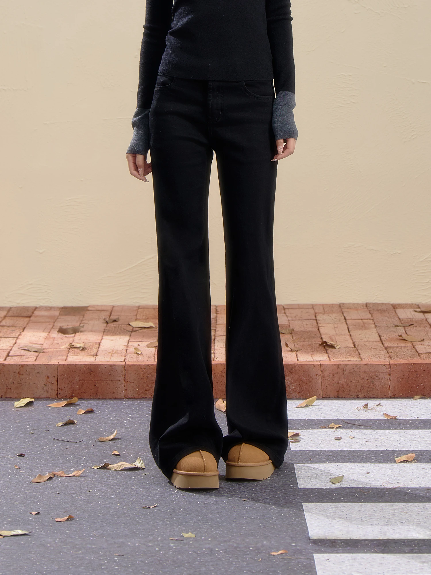 

Женские джинсы с высокой талией, расклешенные, облегающие, струящиеся, винтажные, в пол, из хлопка, цветные