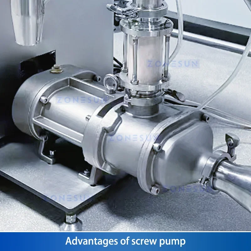 ZONESUN Thick Paste Filling Machine Dispensing Machine for Liquid with Particles Ketchup Sauce Packing Screw Pump ZS-TSP5A