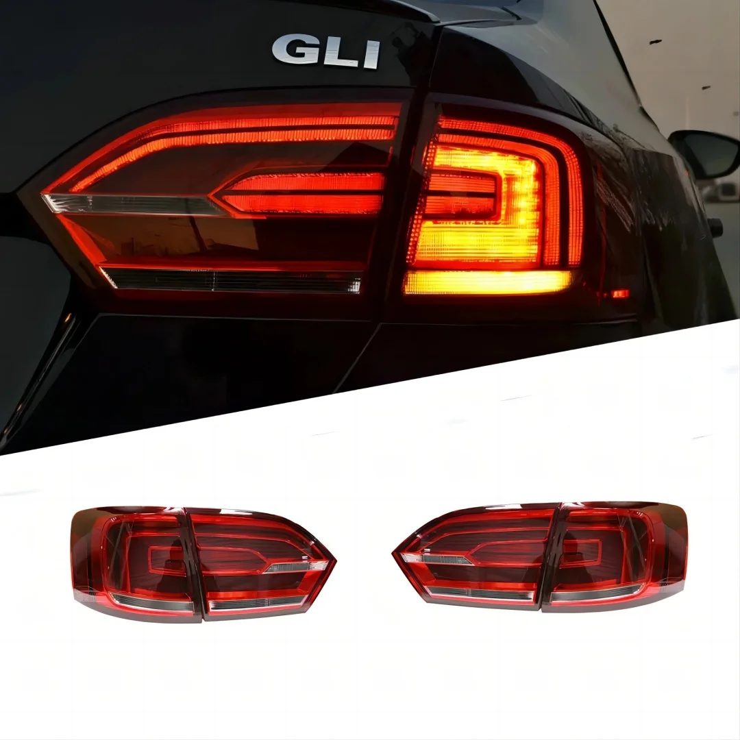 

LED Tail Lights for VW Volkswagen Jetta Mk6 2011-2014 Rear Lamps Assembly with Start Up Animation Sequential Turn Signal