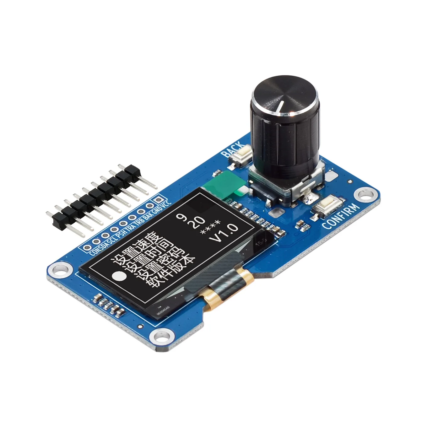 1/3/5PCS 0.96/1.3 inch white oled display screen combined with EC11 rotary encoder module IIC interface for arduino