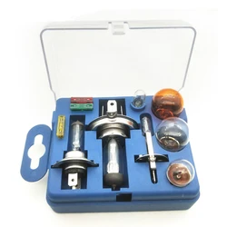 Car Emergency Halogen Bulb Spare Halogen Bulb Miniature Light Clear Glass Spare Fuse Replacement Kit H4 H7 H1 Set