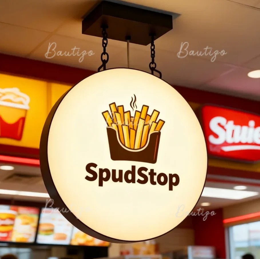 Personalized LED Sign Custom Lightbox Business Outdoor Logo Storefront Illuminated Double-sided Light Box Signboard Customizable