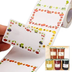 250pcs/Roll 3*5cm Jar Labels Easy Peel Food Stickers 6 Unique Decorative Adhesive Label Office Stationery Classification Tags