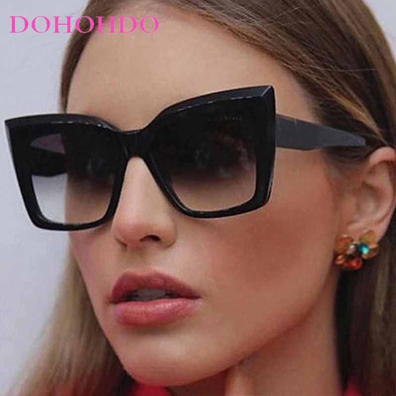 

Vintage Oversized Frame Cat Eye Women Sunglasses Brand Design Men Sunglass Punk Female Outdoor Drive Travel Shades Eyewear UV400