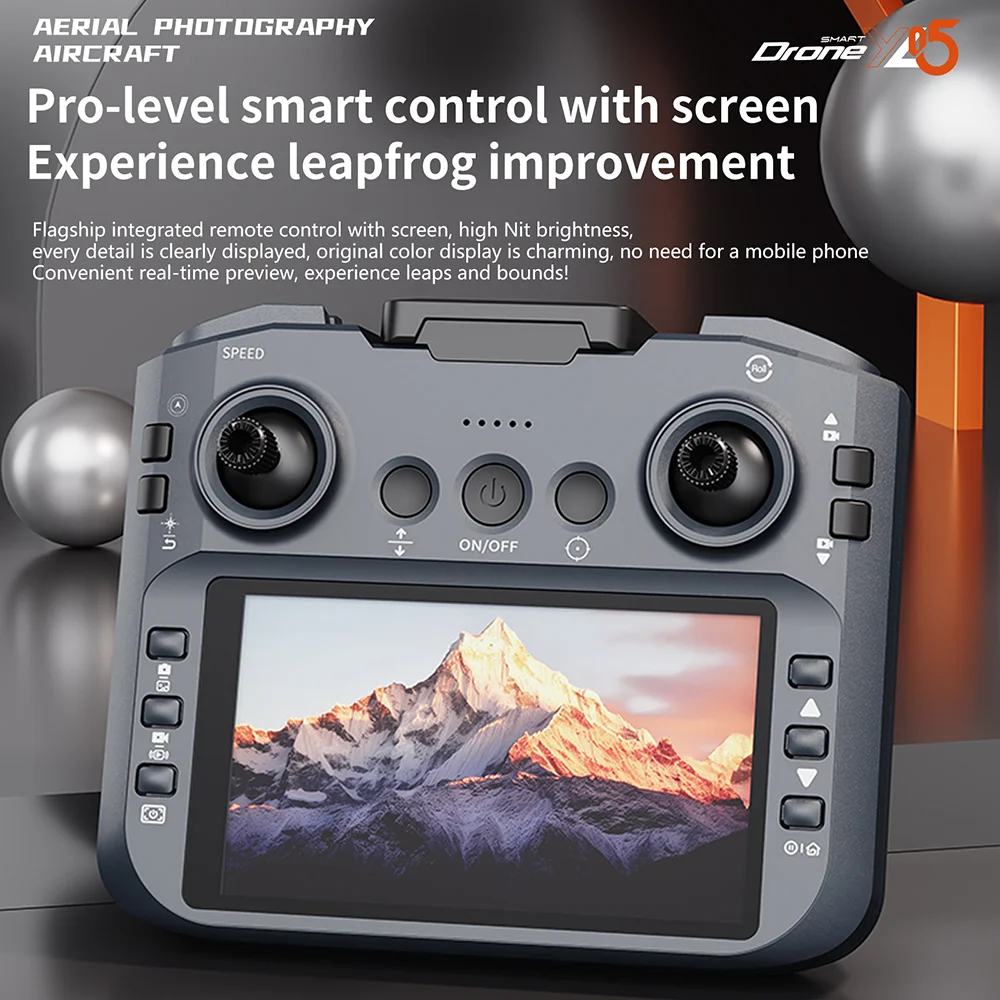 طائرة بدون طيار احترافية جديدة YL05 HD كاميرا مزدوجة FPV WiFi تحوم التدفق البصري التحكم عن بعد مع عرض لعبة رباعية هدية للأطفال
