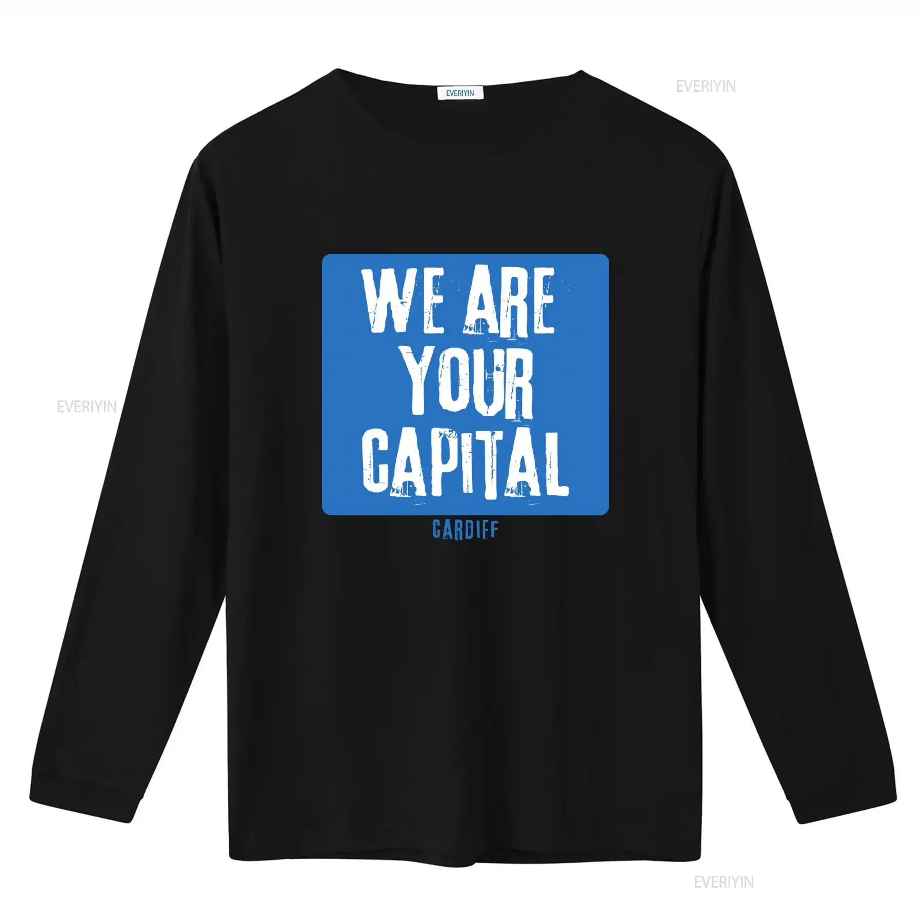 WE ARE YOUR CAPITAL Cardiff City Fans Organic Punk T Shirt vintage Washed Casual graphic Versatile Comfortable Slightly fashion