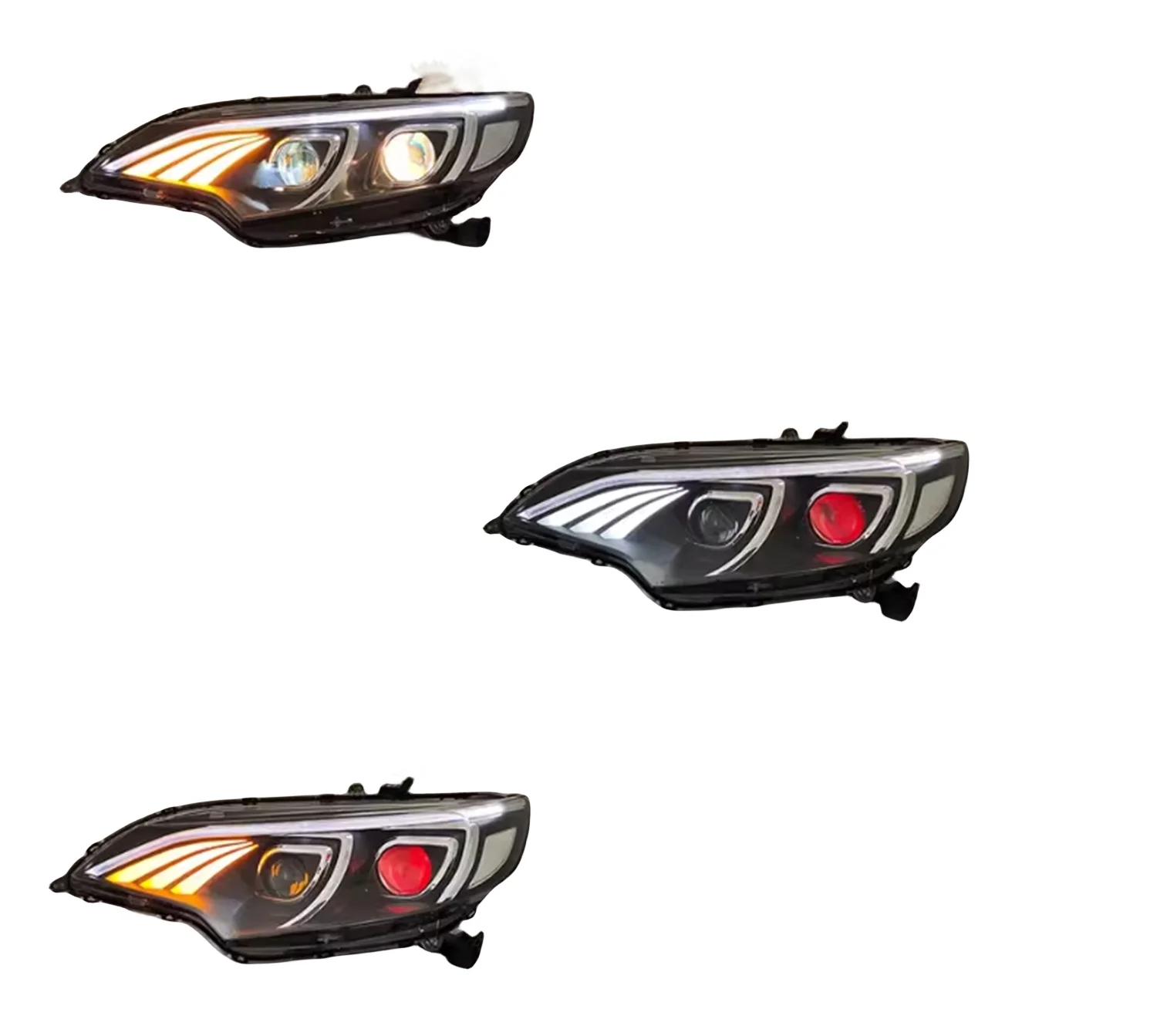 Car Led Headlight for Honda FIT JAZZ GK5 14-20 Daytime Running DRL Headlamp Low High Beam