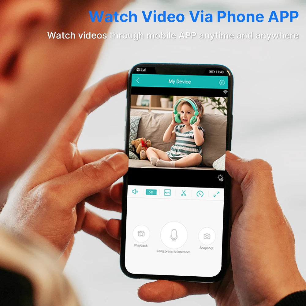 Hiseeu 2K 4MP PTZ Telecamera IP WIFI Wireless Smart Home Security Telecamera di sorveglianza Audio bidirezionale Telecamera per baby monitor per interni