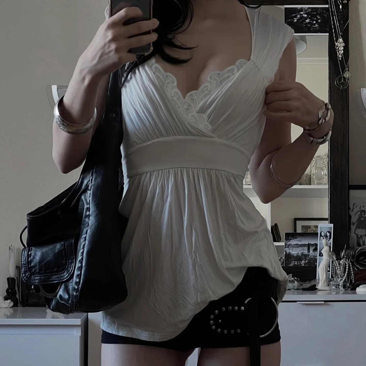 Lässiges, süßes Patchwork-Spitzen-Tanktop, sexy, schmal geschnitten, einfarbig, tiefer V-Ausschnitt, ärmellos, Damen-Tanktops, Sommermode 2026, Streetwear für Damen