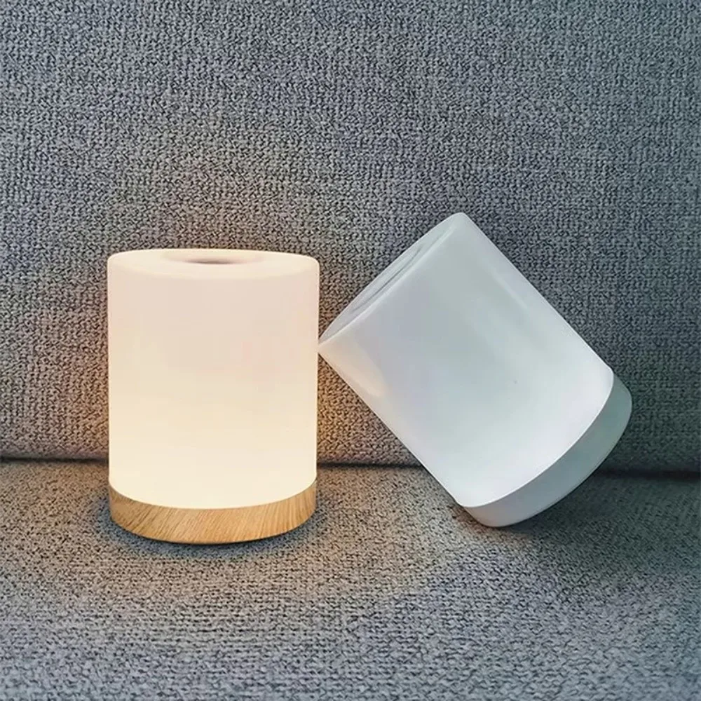 タッチコントロールタッチベッドヘッドライトポータブル調光可能な明るさ充電式ナイトライト耐久性のある目の保護ライト寮