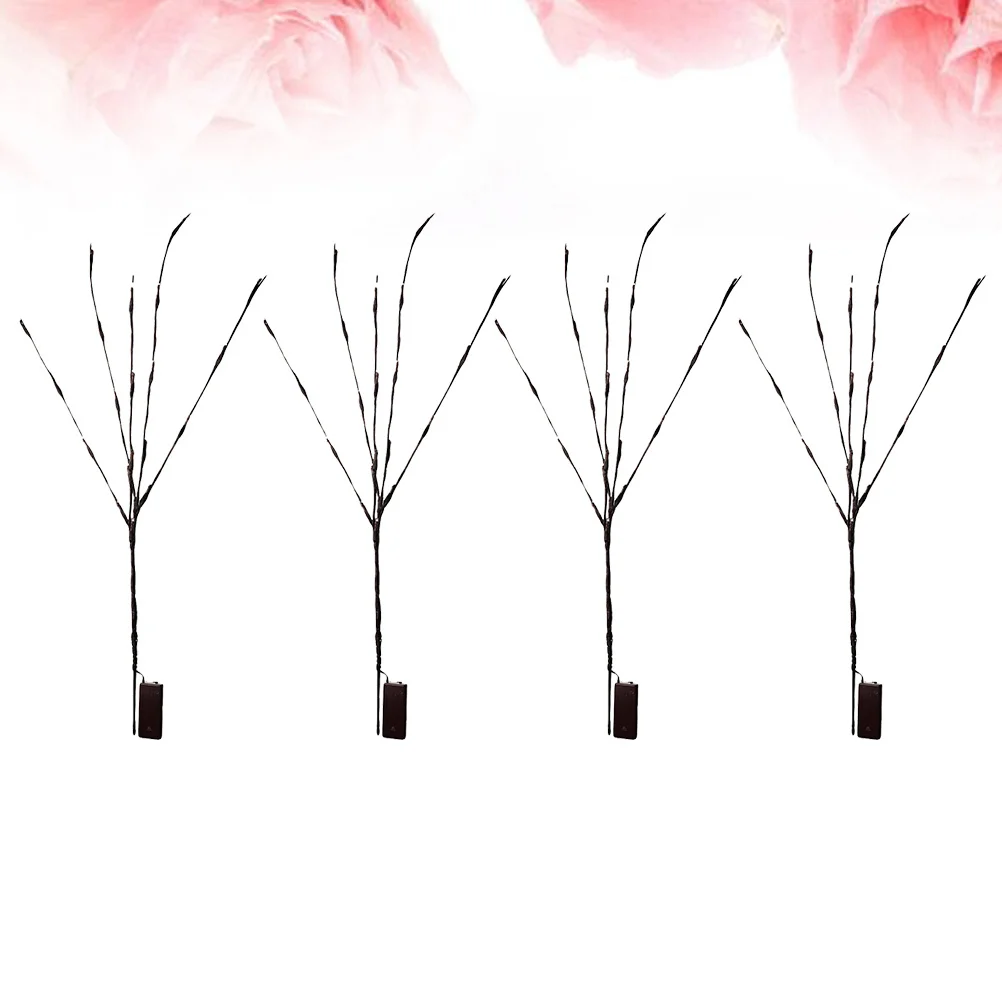 

4Pcs Branch Tree Lights 20 LED Flexible Stem Decorative Lighting for Living Room Bedroom Holiday Party Wedding Decoration