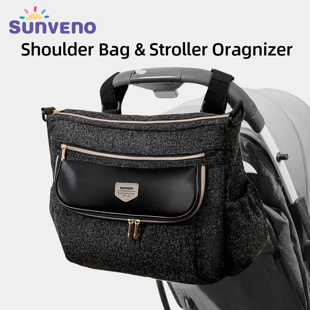 Sunveno Diaper Bag Large Capacity Mama Travel Bag Maternity Universal Baby Stroller Organizer