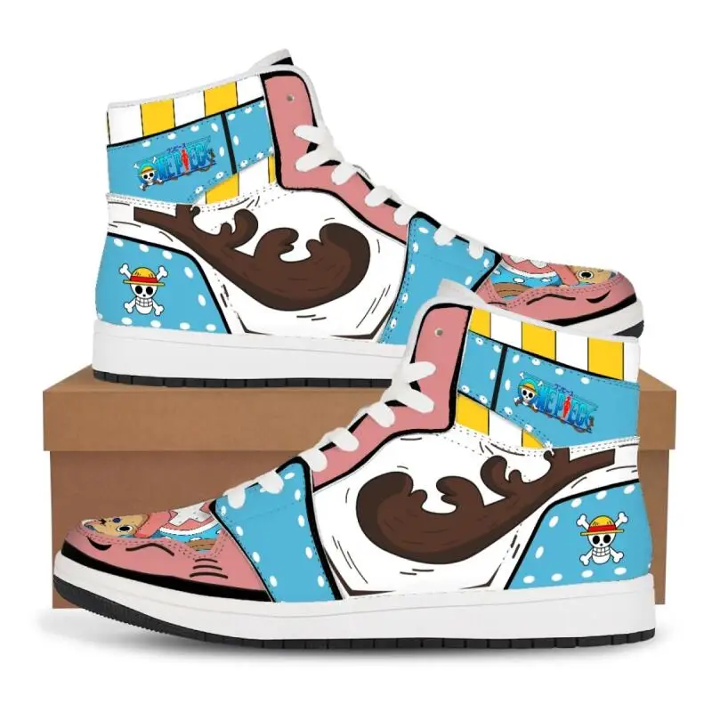 

One Piece Customized Anime Sneakers Basketball Shoes Fashion Men and Women High Top Casual Shoes Monkey D. Luffy Festival Gift
