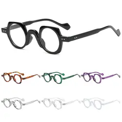 Round Square Frame Blue Light Blocking Glasses Japanese Style Unisex Non-Prescription Glasses Eyeglasses Frame