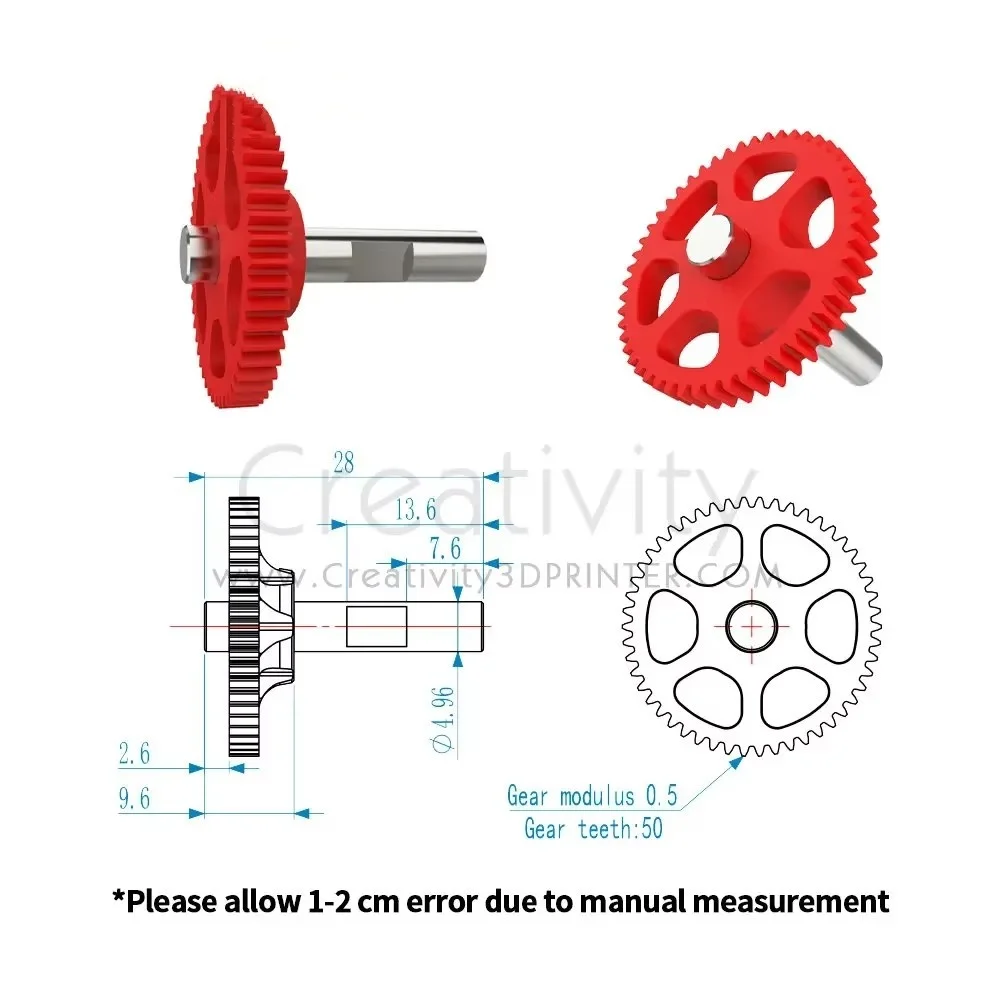 

3d printer parts VORON 0..4 CNC Extruder Gear For Upgraded Dual Gear Extruder Filament Feeding