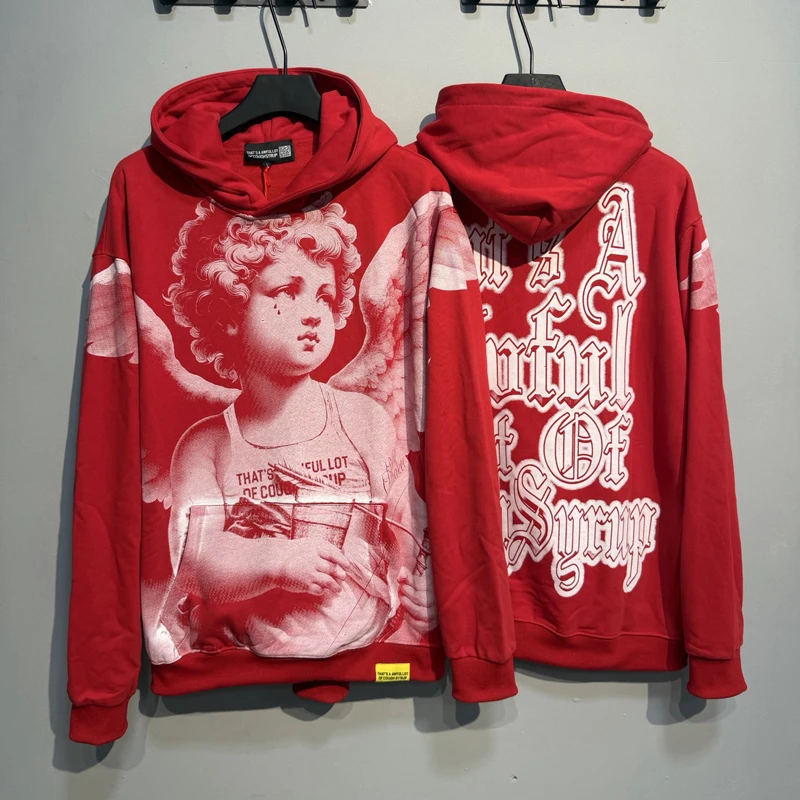 THAT'S A AWFUL LOT OF COUGH SYRUP Hoodie High Quality Casual Loose Letter Printed Pullover Sweatpants Sets image 3