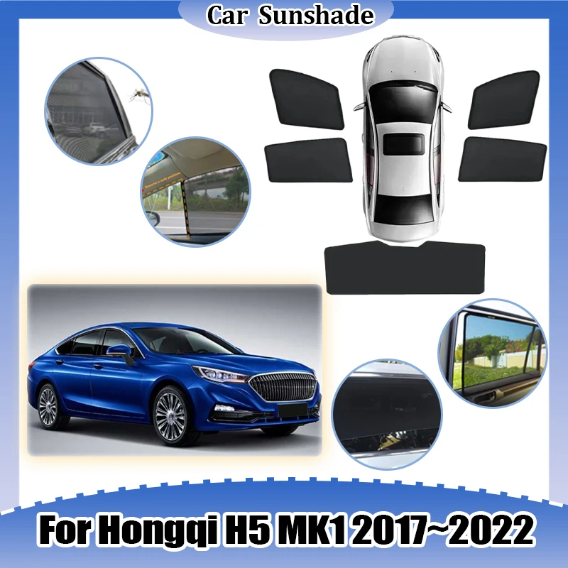 

Для Hongqi H5 MK1 2017-2022: Сетчатая солнцезащитная шторка на боковое окно, дышащая, для конфиденциальности, автоаксессуар