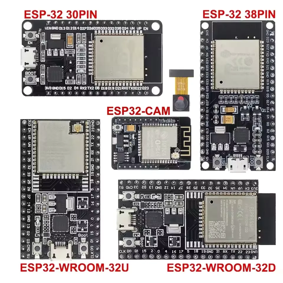 ESP32 Development Board ESP-WROOM-32 Wireless WiFi Bluetooth Module Low Power Consumption Dual Core 30/38Pin ESP-32S Smart Home
