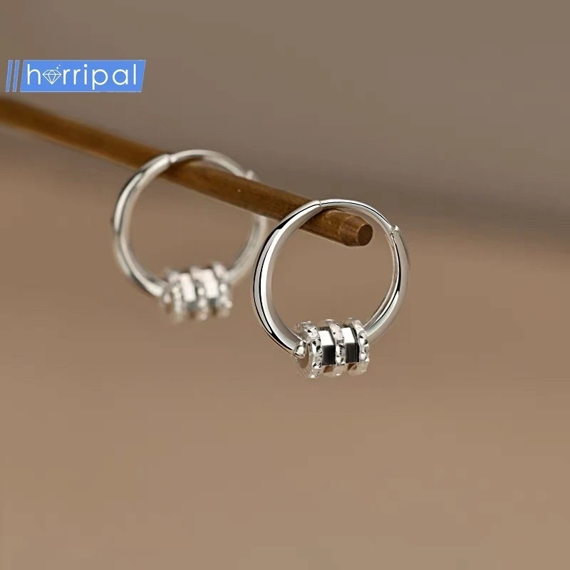 

Мини-серьги на талию из чистого серебра S999, модная съемная пара для женщин, простые цилиндрические серьги с простой рамкой