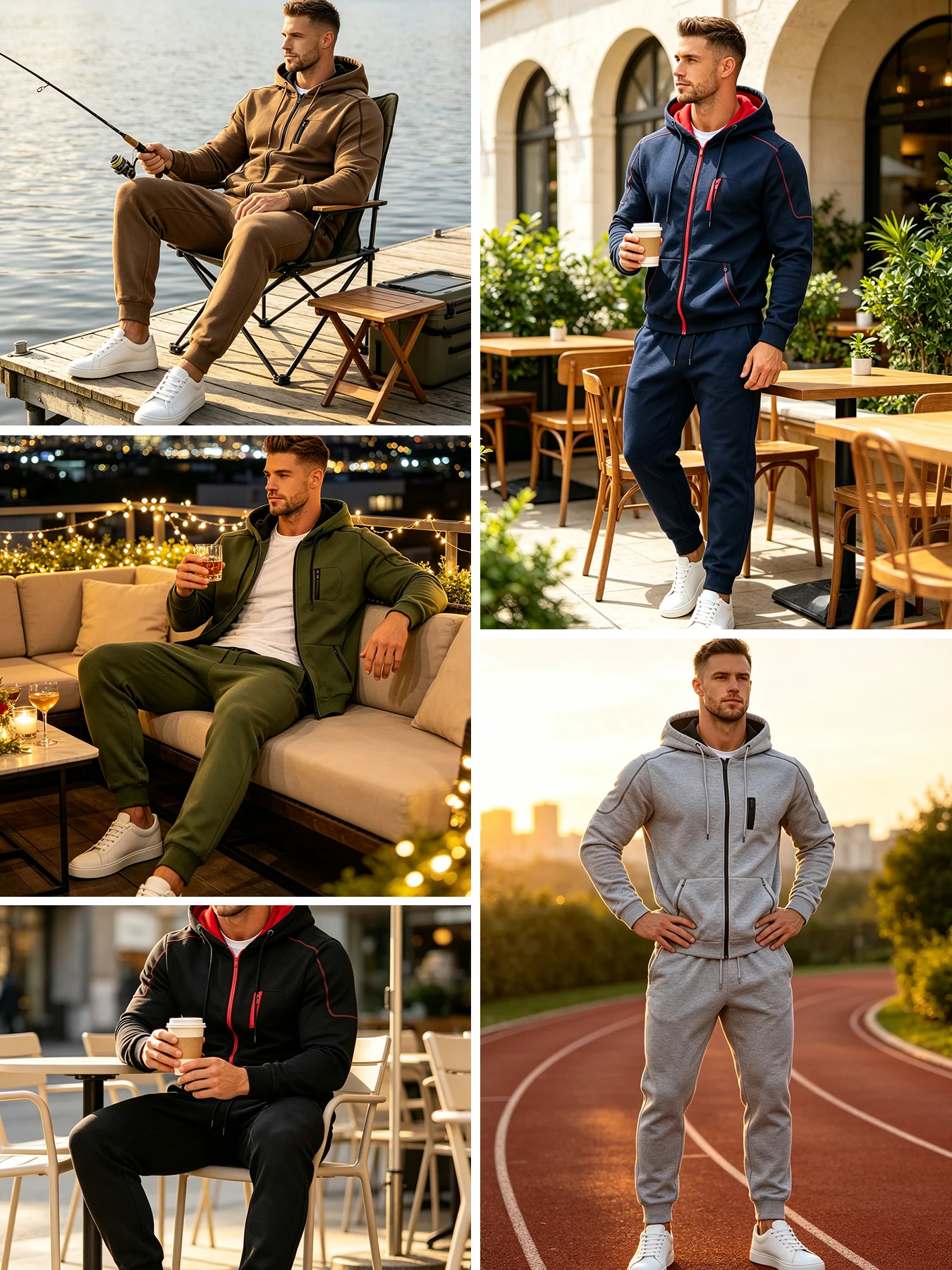 Heren trainingspak met capucho - Streetwear Zipper recensie en prijs