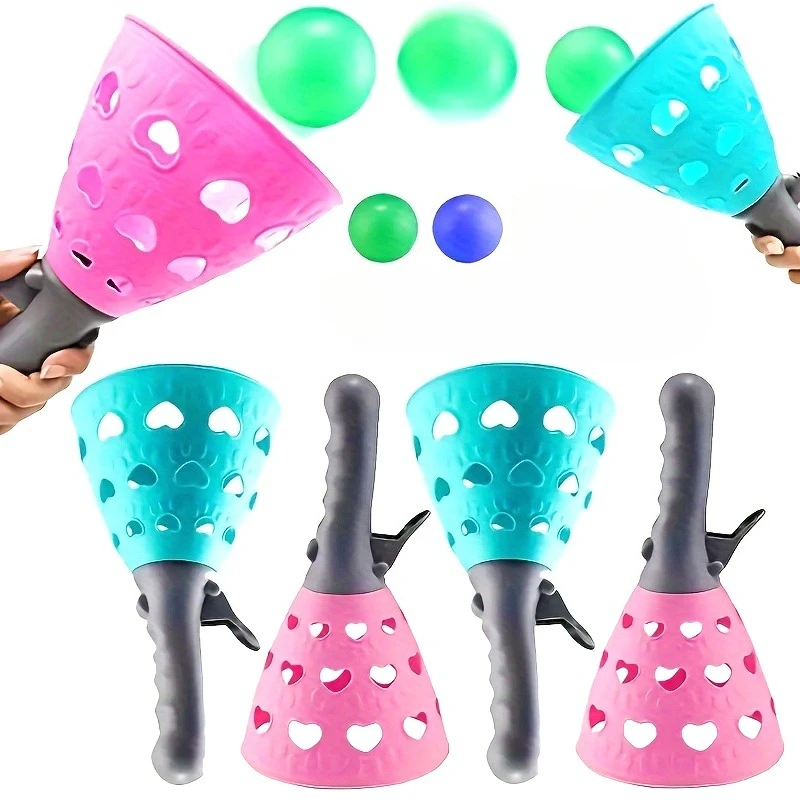 لعبة كرة تفاعلية للرماية والالتقاط بين الوالدين والطفل لشخصين كرة إطلاق النار والالتقاط مع قاذفات التقاط كرتين