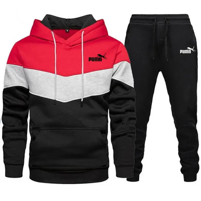 2023 Nieuwe Mode Heren Trainingspak Dragen Gestreepte Hoodies + Joggingbroek 2-delige Set Van Hoge Kwaliteit Herfst Winter Dagelijks Casual Joggingpak