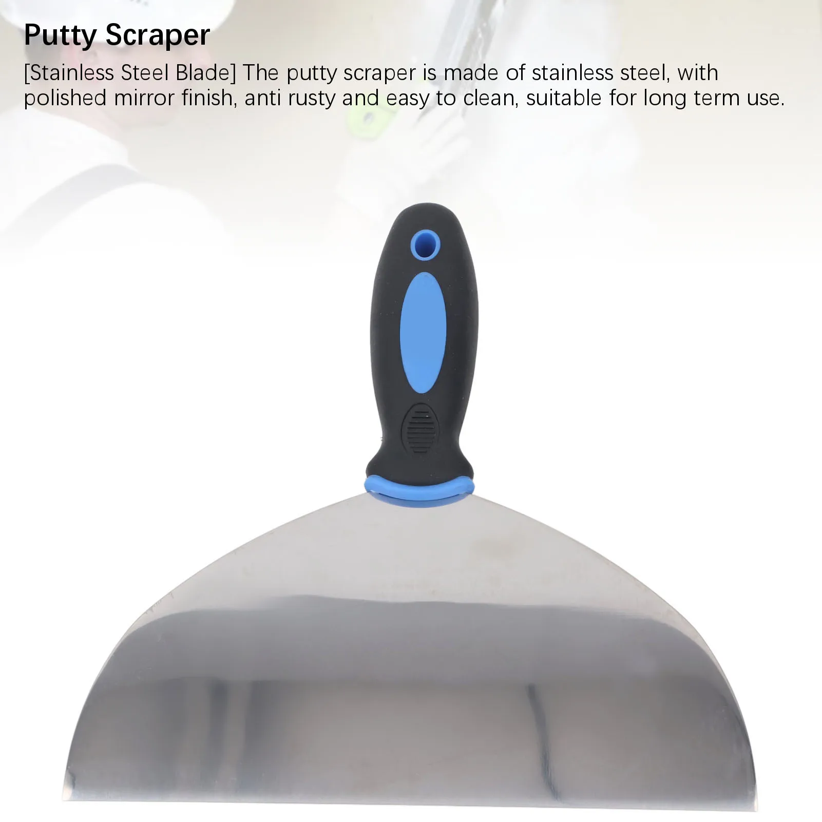 Stainless Steel Putty Scraper Wallpaper Paint Decals Plaster Scraper with Hanging Hole for Drywall Repair  Scraper