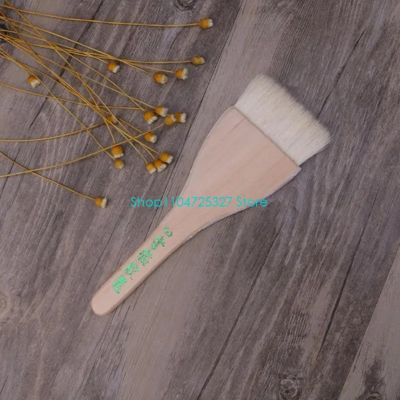 D8KF Goat Hair Paint Brush Ceramic Pottery Painting with Handle Drawing Brush