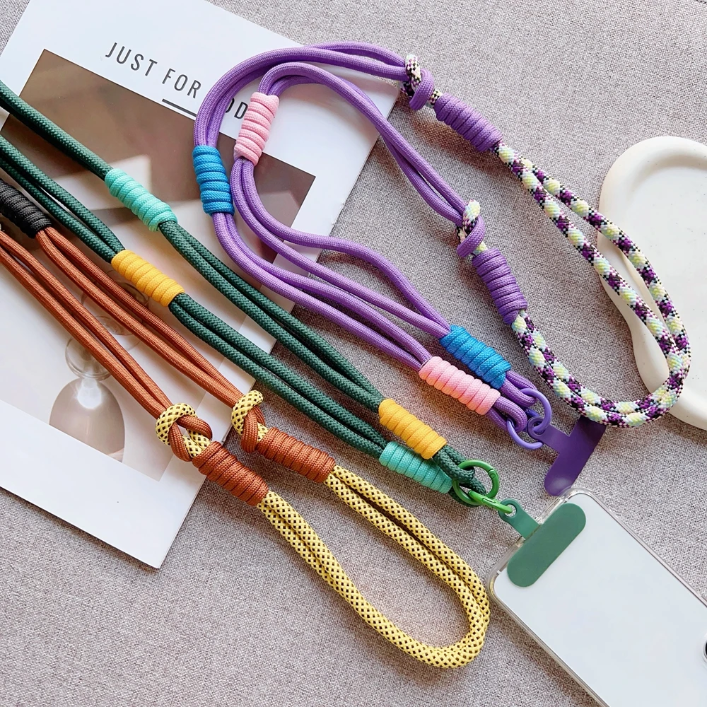 Korea Universal Adjustable Phone Lanyard Strap Mobile Phone Hanging Rope Neck Straps Anti-lost Lanyards Cell Phone Accessories