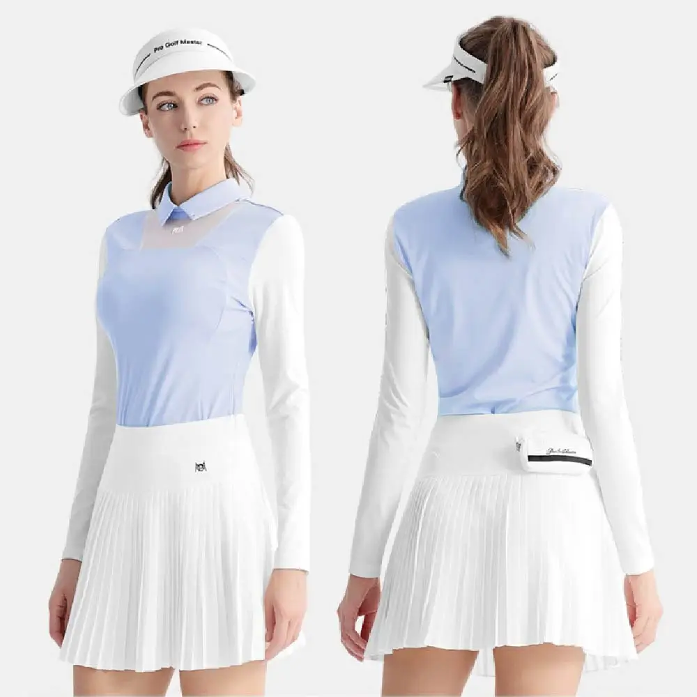 

PGM Polo Одежда для гольфа Женская футболка с длинным рукавом Спортивные эластичные дышащие рубашки Женские быстросохнущие удобные тонкие топы
