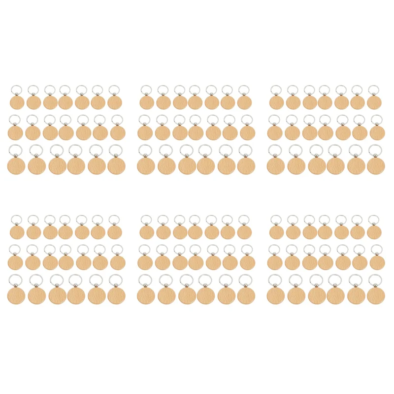 EDT-120 шт. пустой круглый деревянный брелок DIY деревянный брелок для ключей подарок