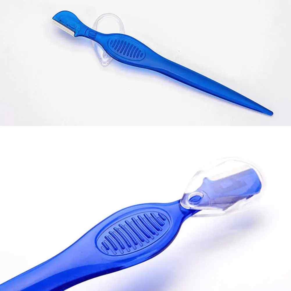 안전 가드가 있는 스테인리스 스틸 눈썹 면도기, 전문가용 얼굴 제모 도구, 여성용 정밀 눈썹 쉐이퍼 블레이드